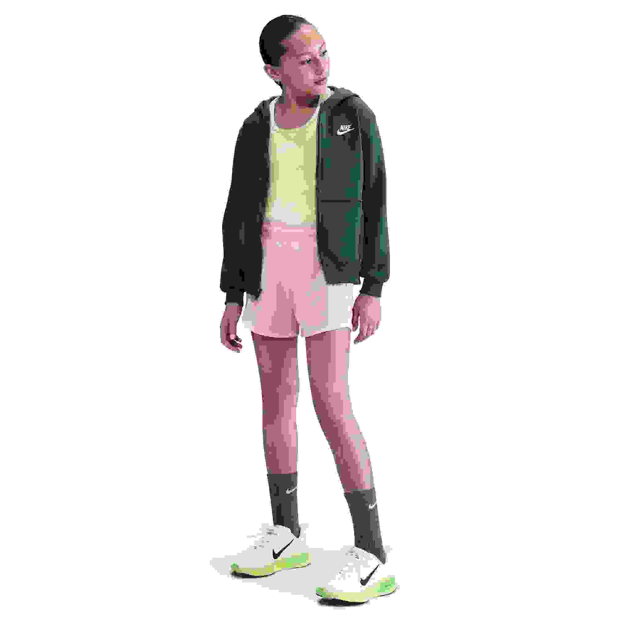 Nike Dri-FIT High-Waisted Woven Training Big Girls' Pink Shorts